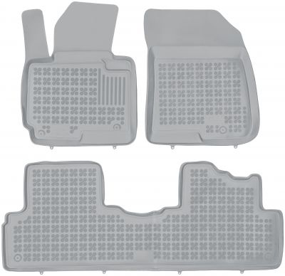 REZAW PLAST popielate gumowe dywaniki samochodowe Kia Carens IV od 2013r. 201017S/Z